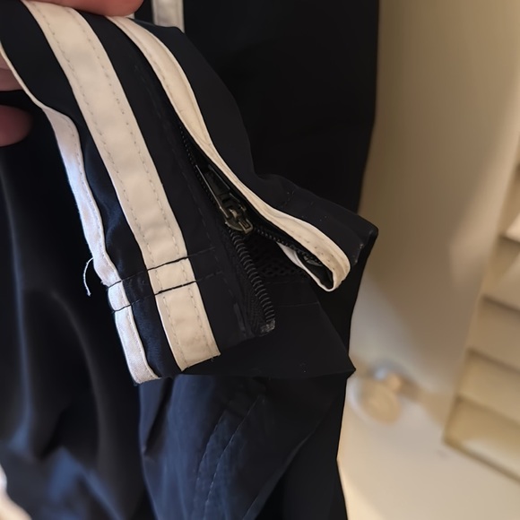 Men’s Navy with white stripes XL Adidas running pants - Picture 9 of 11